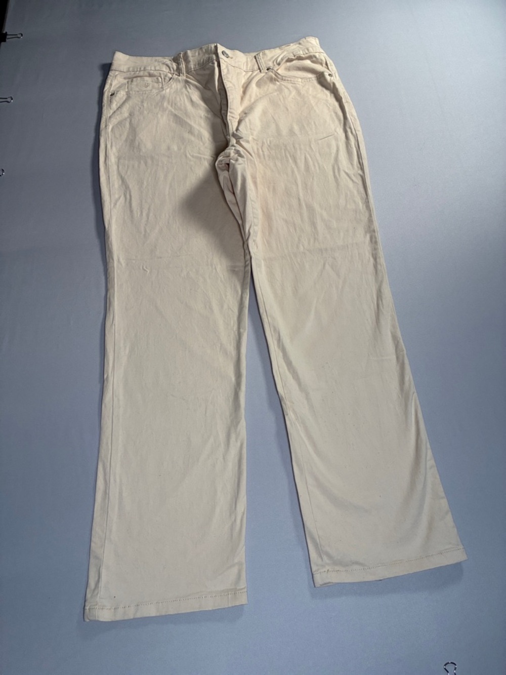 Gloria Vanderbilt Cream High-Rise Pants Womens 13